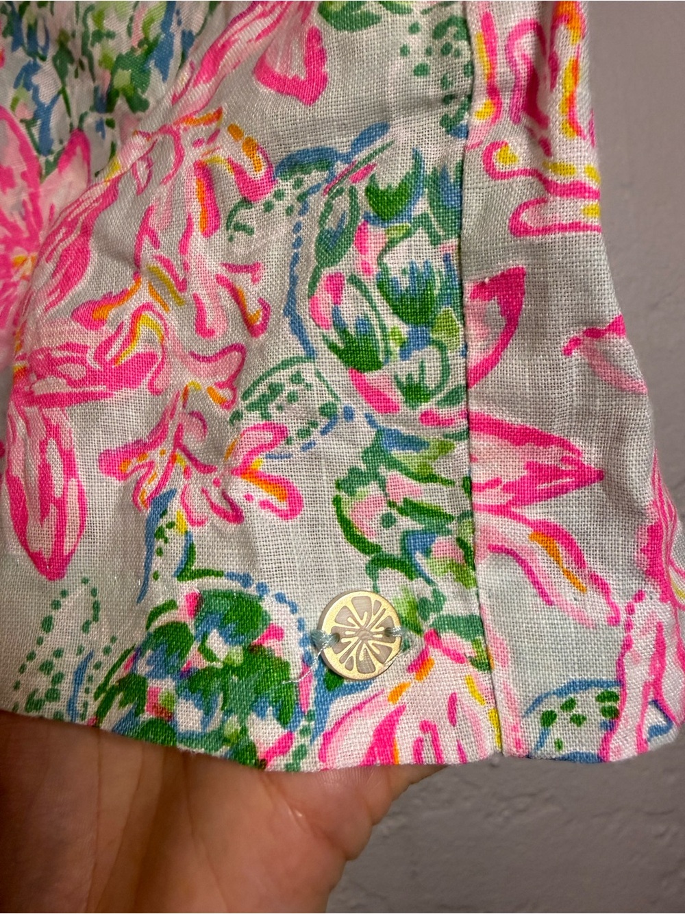 Lilly Pulitzer Lilo Linen Shorts Size Large pockets - Picture 8 of 9